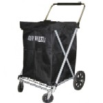 Canvas Folding Shopping Cart with swivel wheels